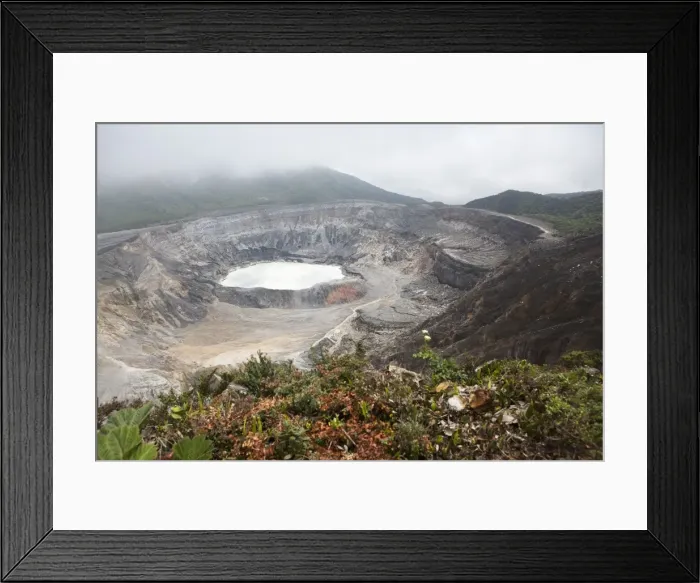 Framed Print : Crater of Poas Volcano in Poas Volcano National Park, in the Cordillera Central mountain Framed Print : Crater of Poas Volcano in Poas Volcano National Park, in the Cordillera Central mountain