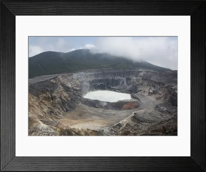 Framed Print : Crater of Poas Volcano in Poas Volcano National Park, in the Cordillera Central mountain Framed Print : Crater of Poas Volcano in Poas Volcano National Park, in the Cordillera Central mountain