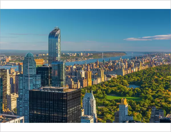 Central Park, One57 Building on left, Midtown, Mahattan, New York, United States of America