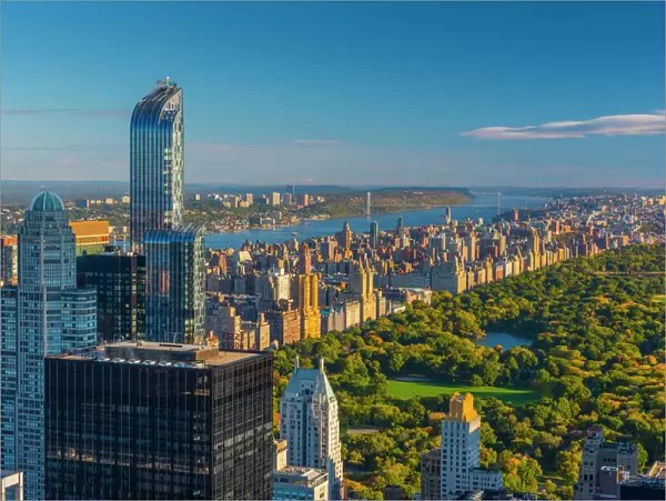 Central Park, One57 Building on left, Midtown, Mahattan, New York, United States of America