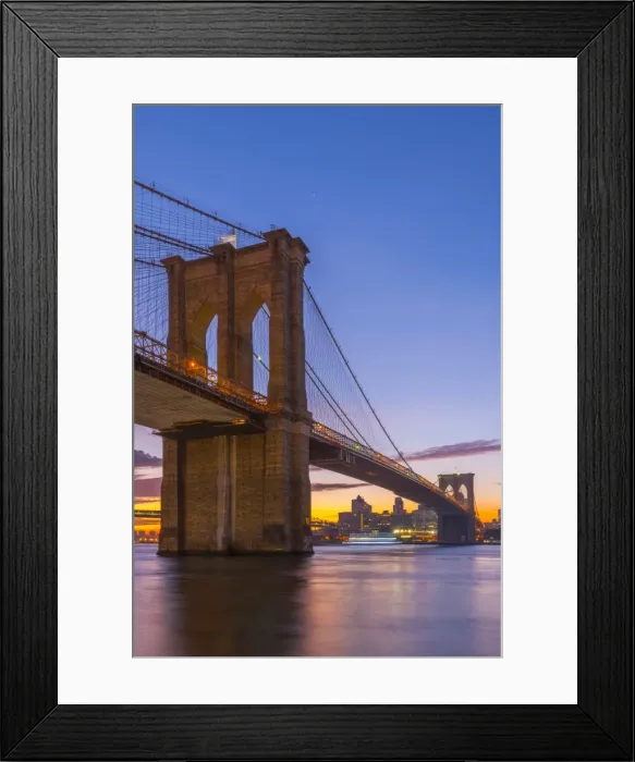 Framed Print : Brooklyn Bridge over East River, New York, United States of America, North America Framed Print : Brooklyn Bridge over East River, New York, United States of America, North America