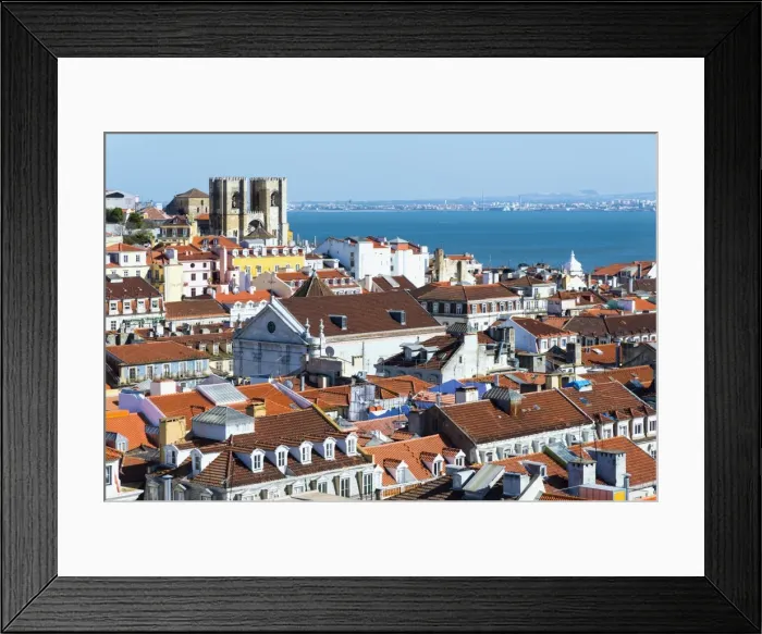 Framed Print : Se (Cathedral) and city skyline, Lisbon, Portugal, Europe Framed Print : Se (Cathedral) and city skyline, Lisbon, Portugal, Europe