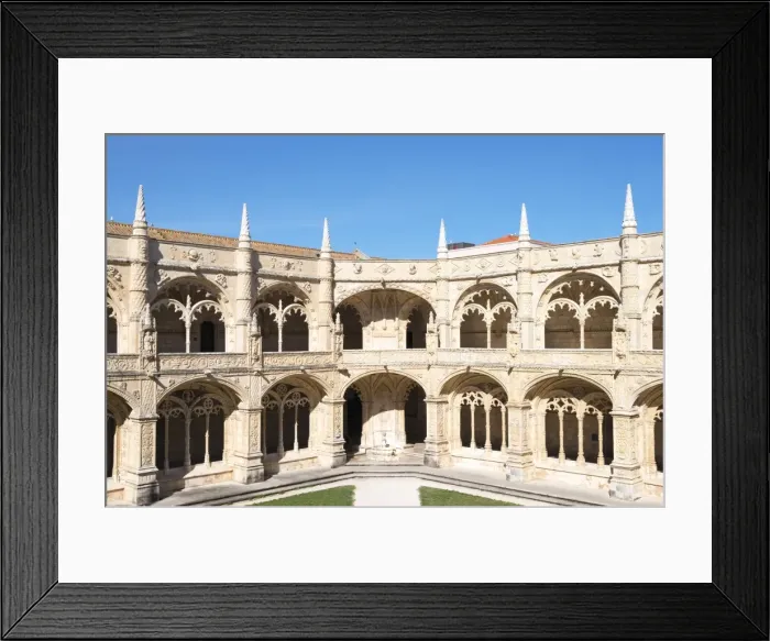 Framed Print : Courtyard of the two-storied cloister, Mosteiro dos Jeronimos (Monastery of the Hieronymites) Framed Print : Courtyard of the two-storied cloister, Mosteiro dos Jeronimos (Monastery of the Hieronymites)