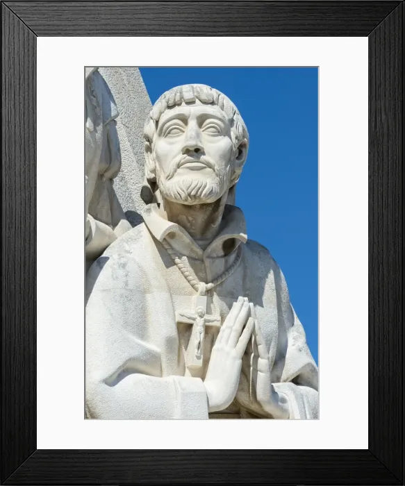 Framed Print : Detail of the statues, Padrao dos Descobrimentos (Monument to the Discoveries), Belem