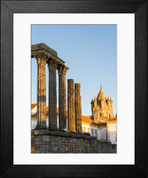 Framed Print : Roman temple of Diana in front of the Santa Maria Cathedral, UNESCO World Heritage Site Framed Print : Roman temple of Diana in front of the Santa Maria Cathedral, UNESCO World Heritage Site