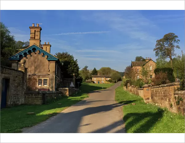 Spring morning at Edensor, Estate Village at Chatsworth, home of Duke of Devonshire