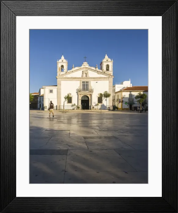 Framed Print : View of the Church of Santa Maria located in the city of Lagos, Faro district, Algarve Framed Print : View of the Church of Santa Maria located in the city of Lagos, Faro district, Algarve