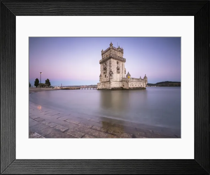 Framed Print : Colorful dusk on the Tower of Belem, UNESCO World Heritage Site, reflected in Tagus River Framed Print : Colorful dusk on the Tower of Belem, UNESCO World Heritage Site, reflected in Tagus River