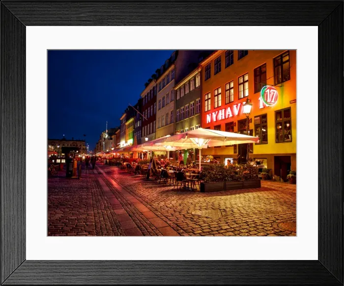 Framed Print : Evening at Nyhavn, Copenhagen, Denmark, Scandinavia, Europe Framed Print : Evening at Nyhavn, Copenhagen, Denmark, Scandinavia, Europe