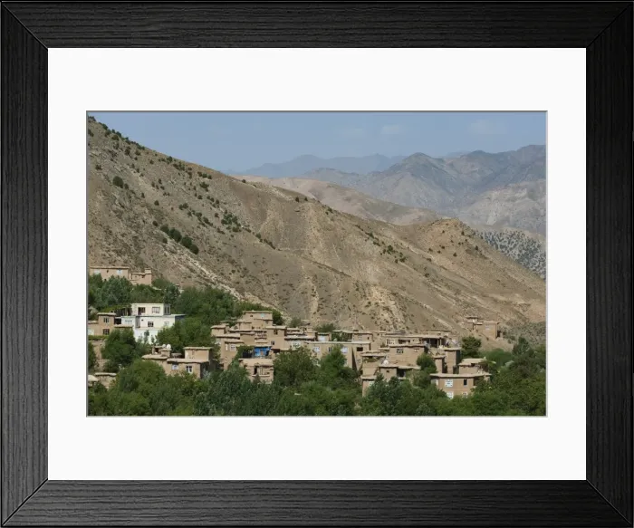 Framed Print : Mountainous Panjshir Valley which endures six-month winters during which temperatures Framed Print : Mountainous Panjshir Valley which endures six-month winters during which temperatures