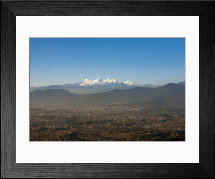 Framed Print : The entire Kathmandu Valley and city with a backdrop of the Himalayas, Nepal, Asia Framed Print : The entire Kathmandu Valley and city with a backdrop of the Himalayas, Nepal, Asia