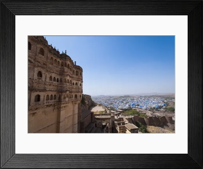 Framed Print : The Blue City of Jodhpur seen from the Mehrangarh Fort, Jodhpur, Rajasthan, India, Asia Framed Print : The Blue City of Jodhpur seen from the Mehrangarh Fort, Jodhpur, Rajasthan, India, Asia