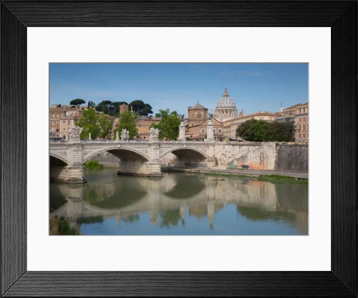 Framed Print : St. Peters and River Tiber, Rome, Lazio, Italy, Europe