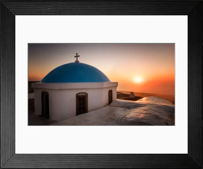 Framed Print : Church at sunrise, Pyrgos Village, Santorini, Cyclades, Greek Islands, Greece, Europe Framed Print : Church at sunrise, Pyrgos Village, Santorini, Cyclades, Greek Islands, Greece, Europe