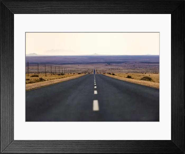 Framed Print : A long road in the Karas region of southern Namibia, Africa Framed Print : A long road in the Karas region of southern Namibia, Africa