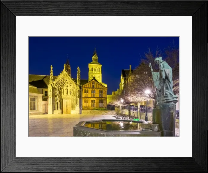 Framed Print : Keizer Karelplein (Keizer Karel Square) at night, Mstricht, Limburg, Netherlands Framed Print : Keizer Karelplein (Keizer Karel Square) at night, Mstricht, Limburg, Netherlands
