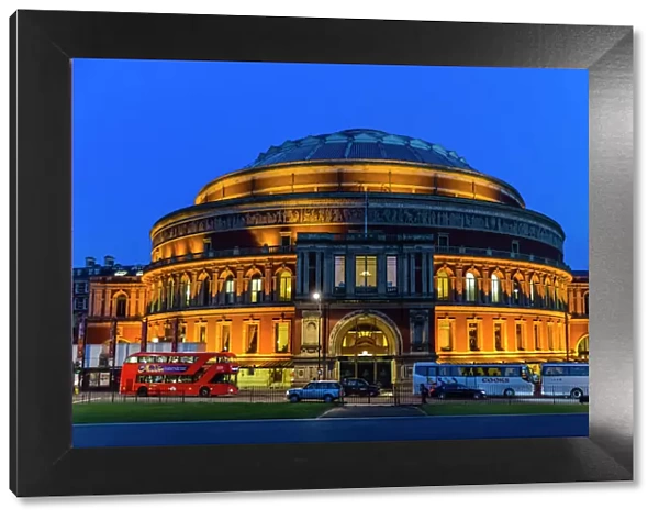 The Royal Albert Hall at night, London, England, United Kingdom, Europe