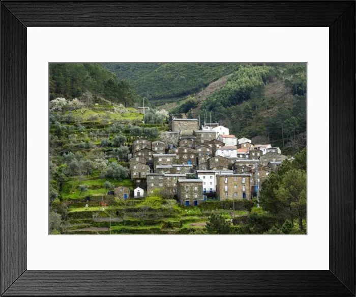 Framed Print : The medieval village of Piodao in the Serra da Estrela mountains, Piodao, Coimbra District Framed Print : The medieval village of Piodao in the Serra da Estrela mountains, Piodao, Coimbra District