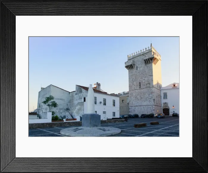 Framed Print : The Castle of Estremoz and in the foreground, Statue of St. Elizabeth (Isabella) of Portugal Framed Print : The Castle of Estremoz and in the foreground, Statue of St. Elizabeth (Isabella) of Portugal
