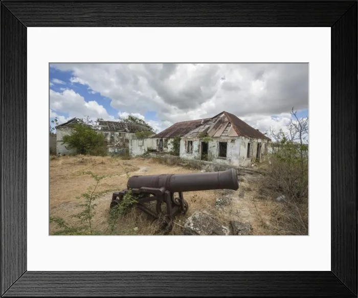 Framed Print : Cannon around the ruined buildings at Fort Saint James, St. Johns, Antigua, Antigua and Barbuda Framed Print : Cannon around the ruined buildings at Fort Saint James, St. Johns, Antigua, Antigua and Barbuda