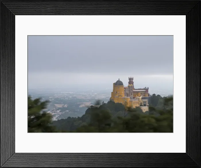 Framed Print : The colorful castle of Palacio da Pena, UNESCO World Heritage Site, on top of hill Framed Print : The colorful castle of Palacio da Pena, UNESCO World Heritage Site, on top of hill