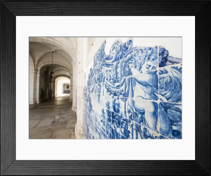 Framed Print : Walls covered in beautuful Azelejo tiles on display at The National Azulejo Museum in Lisbon Framed Print : Walls covered in beautuful Azelejo tiles on display at The National Azulejo Museum in Lisbon