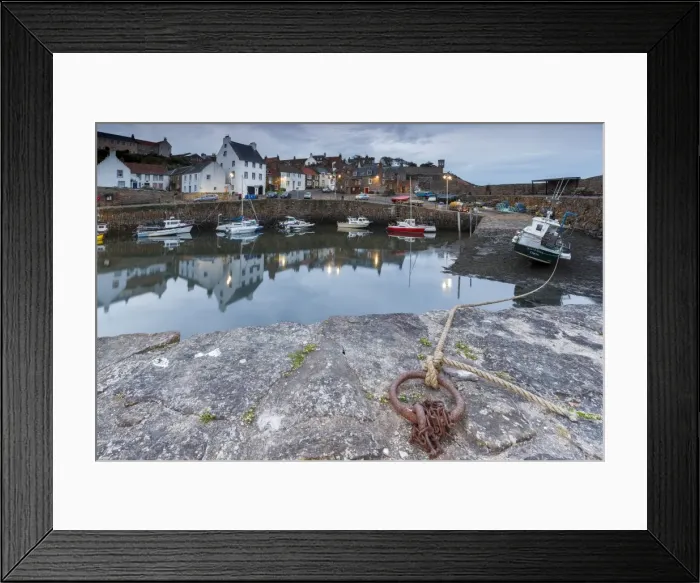 Framed Print : Fishing boats in the harbour at Crail at dusk, Fife, East Neuk, Scotland, United Kingdom Framed Print : Fishing boats in the harbour at Crail at dusk, Fife, East Neuk, Scotland, United Kingdom