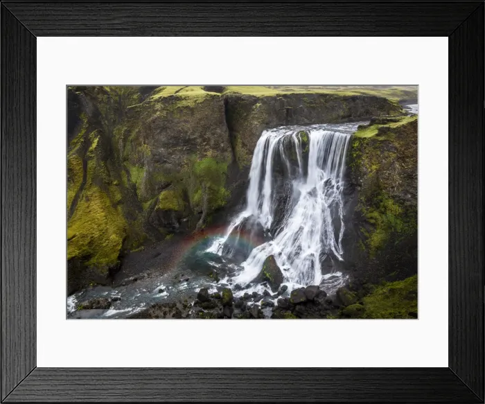 Framed Print : Fagrifoss waterfall on the slopes of Laki crater, Lakagigar, highlands region, Iceland Framed Print : Fagrifoss waterfall on the slopes of Laki crater, Lakagigar, highlands region, Iceland