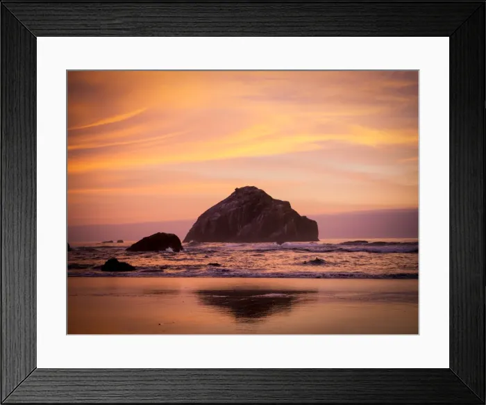 Framed Print : Golden hour at Face Rock, Bandon, Oregon, United States of America, North America Framed Print : Golden hour at Face Rock, Bandon, Oregon, United States of America, North America
