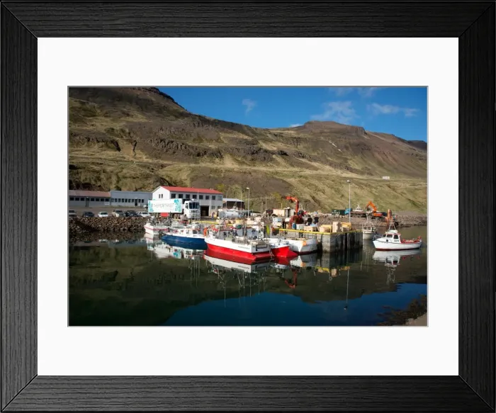 Framed Print : The fishing port of Nordurfjordur, Arneshreppur, West Fjords, Iceland, Polar Regions Framed Print : The fishing port of Nordurfjordur, Arneshreppur, West Fjords, Iceland, Polar Regions