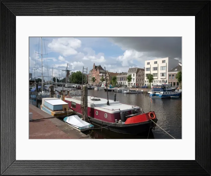 Framed Print : The historic inner city harbour of Delfthaven, Rotterdam, Netherlands, Europe