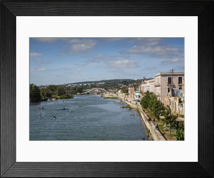 Framed Print : View over people kayaking in Rio San Juan and the city of Matanzas, Cuba, West Indies Framed Print : View over people kayaking in Rio San Juan and the city of Matanzas, Cuba, West Indies