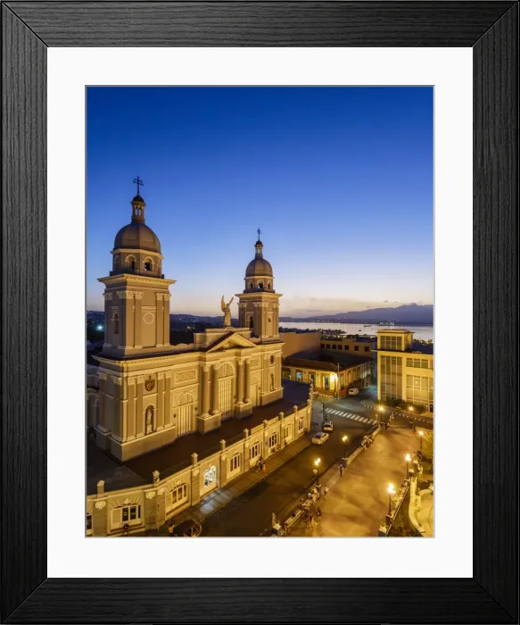 Framed Print : Nuestra Senora de la Asuncion Cathedral at Parque Cespedes, Santiago de Cuba, Cuba Framed Print : Nuestra Senora de la Asuncion Cathedral at Parque Cespedes, Santiago de Cuba, Cuba