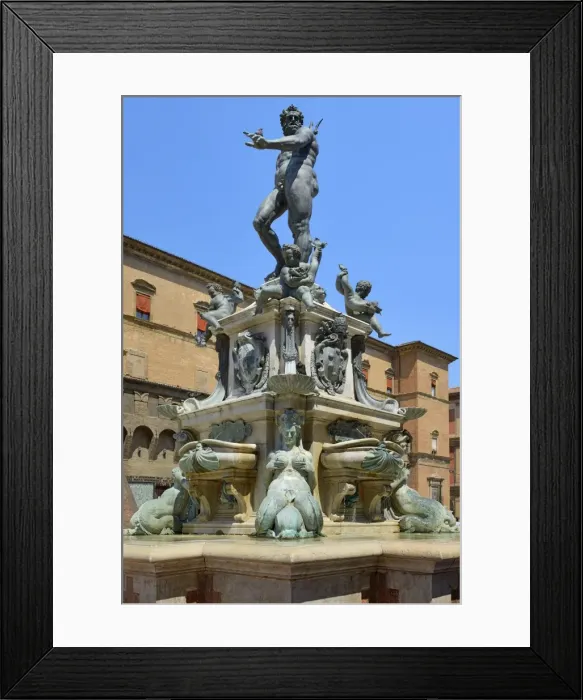 Framed Print : Neptune Fountain, Piazza del Nettuno, Bologna, Emilia-Romagna, Italy, Europe Framed Print : Neptune Fountain, Piazza del Nettuno, Bologna, Emilia-Romagna, Italy, Europe