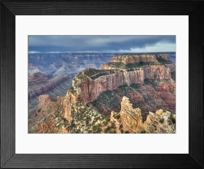 Framed Print : Afternoon thunder shower, from Cape Royal Point, North Rim, Grand Canyon National Park Framed Print : Afternoon thunder shower, from Cape Royal Point, North Rim, Grand Canyon National Park