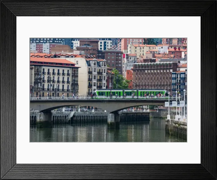 Framed Print : Tram crossing the river Nervion in Bilbao, Biscay (Vizcaya), Basque Country (Euskadi) Framed Print : Tram crossing the river Nervion in Bilbao, Biscay (Vizcaya), Basque Country (Euskadi)