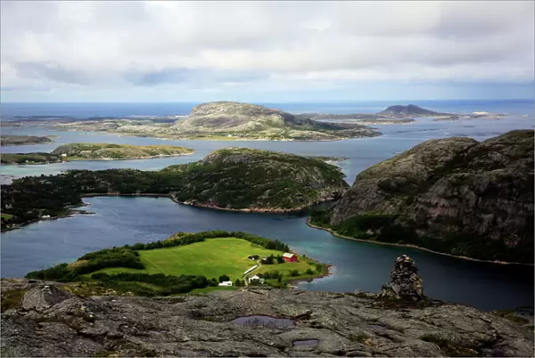 View across the islands of Flatanger, Nord-Trondelag, Norway, Scandinavia, Europe