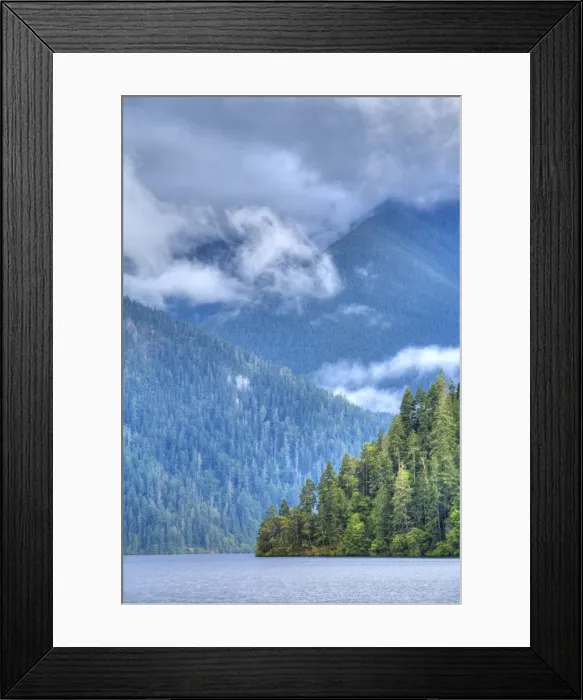 Framed Print : Cresent Lake, Aurora Ridge in the background, Olympic National Park, UNESCO World Heritage Site Framed Print : Cresent Lake, Aurora Ridge in the background, Olympic National Park, UNESCO World Heritage Site