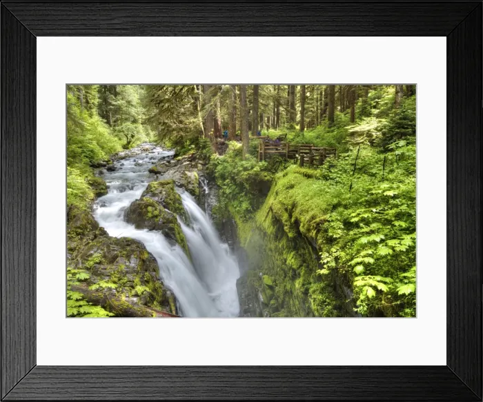 Framed Print : Sol Duc Falls, Olympic National Park, UNESCO World Heritage Site, Washington, United Framed Print : Sol Duc Falls, Olympic National Park, UNESCO World Heritage Site, Washington, United