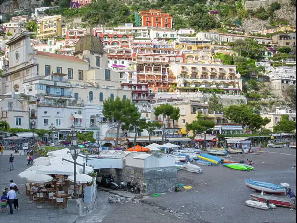 Restaurants on Via Marina Grande, Positano, Province of Salerno, Costiera Amalfitana (Amalfi Coast)