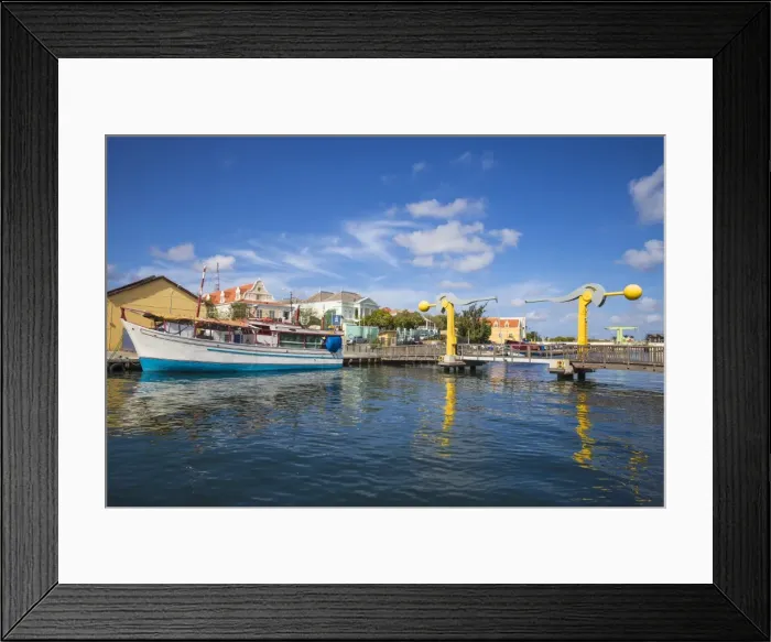 Framed Print : L. B. Smith Bridge, Punda, Willemstad, Curacao, West Indies, Lesser Antilles, former Framed Print : L. B. Smith Bridge, Punda, Willemstad, Curacao, West Indies, Lesser Antilles, former