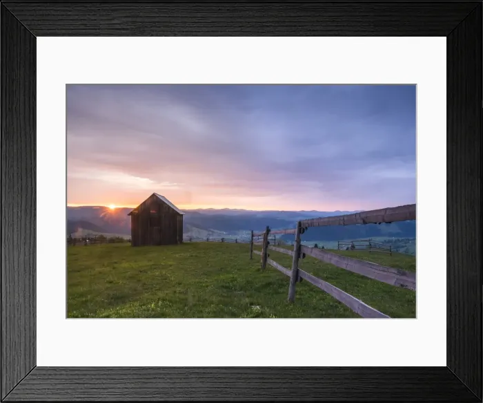 Framed Print : Bukovina Region (Bucovina) landscape at sunrise, Paltinu, Romania, Europe Framed Print : Bukovina Region (Bucovina) landscape at sunrise, Paltinu, Romania, Europe