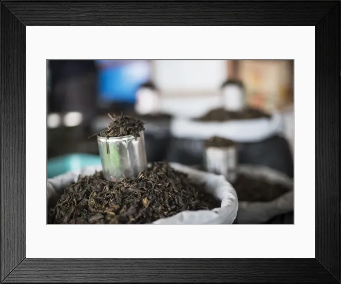 Framed Print : Tea leaves in Hpa An Morning Market, Kayin State (Karen State), Myanmar (Burma), Asia Framed Print : Tea leaves in Hpa An Morning Market, Kayin State (Karen State), Myanmar (Burma), Asia