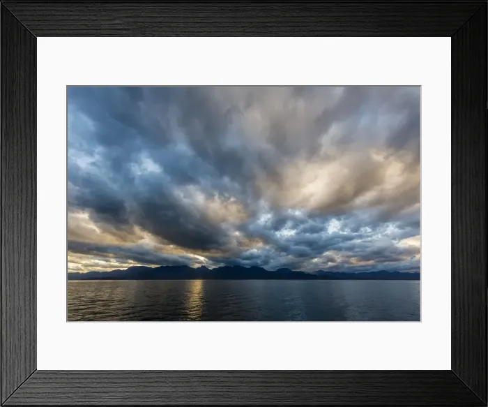 Framed Print : Late afternoon light rays over Isla del Carmen, Baja California Sur, Mexico, North Framed Print : Late afternoon light rays over Isla del Carmen, Baja California Sur, Mexico, North