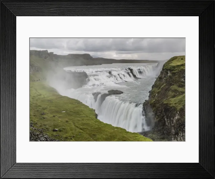 Framed Print : Gullfoss (Golden Falls), a waterfall located in the canyon of the Hvita River in southwest Iceland