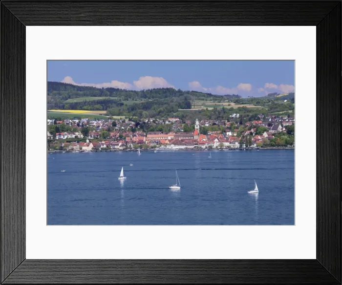 Framed Print : View over Lake Constance to Ueberlingen, Lake Constance, Baden-Wurttemberg, Germany Framed Print : View over Lake Constance to Ueberlingen, Lake Constance, Baden-Wurttemberg, Germany