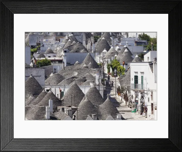Framed Print : Trulli, traditional houses, Rione Monti area, Alberobello, UNESCO World Heritage Site Framed Print : Trulli, traditional houses, Rione Monti area, Alberobello, UNESCO World Heritage Site