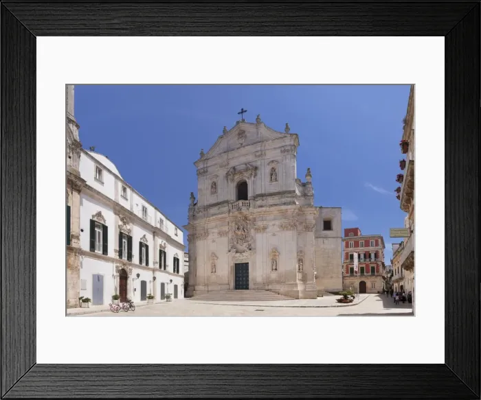 Framed Print : Piazza Plebiscito, Basilica di San Martino, Martina Franca, Valle d Itria, Taranto district Framed Print : Piazza Plebiscito, Basilica di San Martino, Martina Franca, Valle d Itria, Taranto district