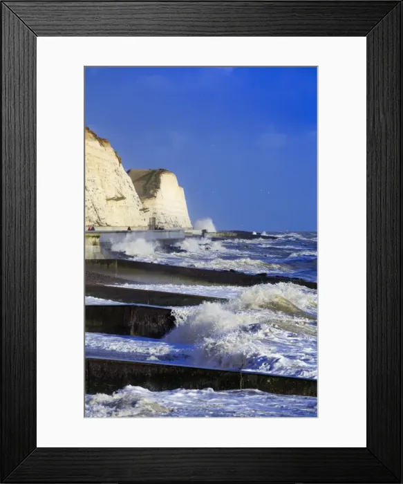 Framed Print : The white chalk cliffs at Peacehaven, near Brighton, East Sussex, England, United Kingdom Framed Print : The white chalk cliffs at Peacehaven, near Brighton, East Sussex, England, United Kingdom