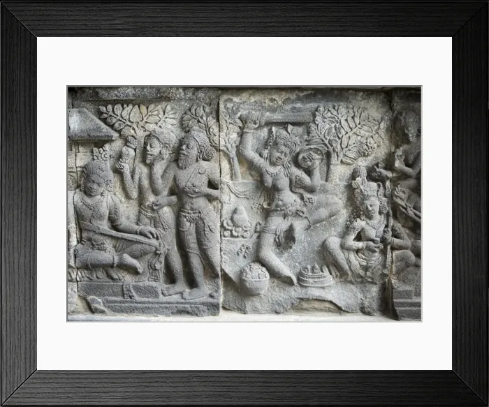 Framed Print : Hindu carvings on the Prambanan temples, UNESCO World Heritage Site, near Yogyakarta Framed Print : Hindu carvings on the Prambanan temples, UNESCO World Heritage Site, near Yogyakarta